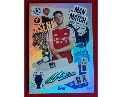 MATCH ATTAX CHAMPIONS LEAGUE 2024/2025 DECLAN RICE MOM SIGNATURE STYLE 398 1ST