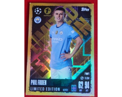 MATCH ATTAX CHAMPIONS LEAGUE 2024/2025 PHIL FODEN LIMITED EDITION LE FE1 1ST