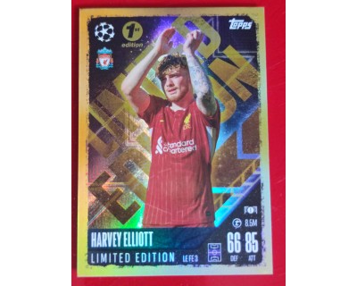 MATCH ATTAX CHAMPIONS LEAGUE 2024/2025 HERVEY ELLIOTT LIMITED EDITION LE FE3 1ST