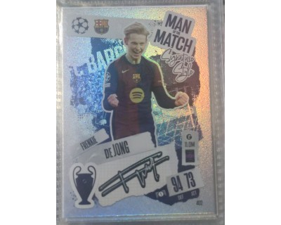 MATCH ATTAX UCL FRENKIE DE JONG MAN OF THE MATCH Nº402