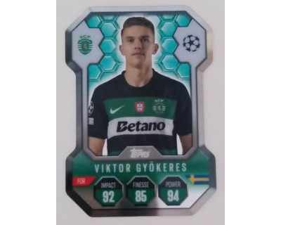 MATCH ATTAX UCL VIKTOR GYÖKERES CHROME SHIELD NºSH8