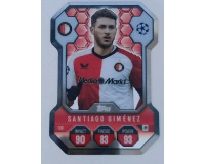 MATCH ATTAX UCL SANTIAGO GIMENEZ CHROME SHIELD NºSH13