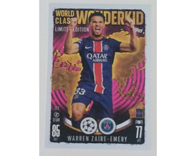 MATCH ATTAX UCL ZAÏRE-EMERY WORLD CLASS WONDERKID LE NºLE2