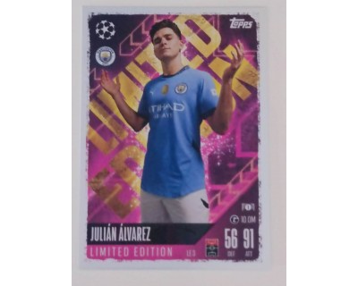 MATCH ATTAX UCL JULIAN ALVAREZ LIMITED EDITION NºLE3