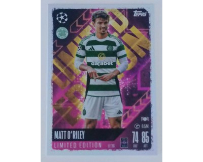 MATCH ATTAX UCL MATT O´RILEY LIMITED EDITION NºLE26