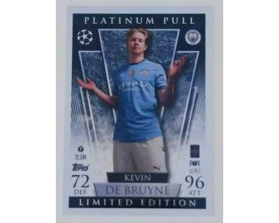 MATCH ATTAX UCL KEVIN DE BRUYNE PLATINUM PULL NºLE PL1