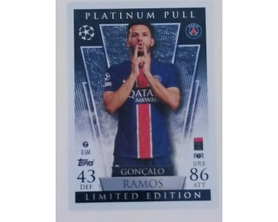 MATCH ATTAX UCL GONCALO RAMOS PLATINUM PULL NºLE PL6