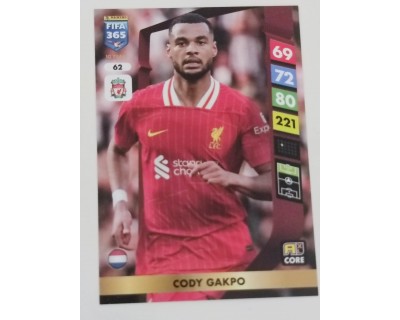 ADRENALYN FIFA 365 2025 CODY GAKPO LIVERPOOL Nº62