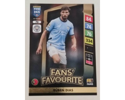 ADRENALYN FIFA 365 2025 RUBEN DIAS MANCHESTER CITY Nº70 FAN´S FAVOURITE