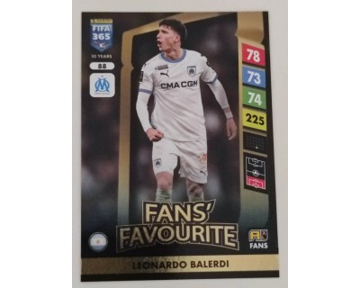 ADRENALYN FIFA 365 2025 LEONARDO BALERDI OLYMPIQUE DE MARSEILLE Nº88 FANS´ FAVOURITE