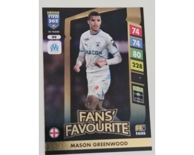 ADRENALYN FIFA 365 2025 MASON GREENWOOD OLYMPIQUE DE MARSEILLE Nº99 FANS´ FAVOURITE