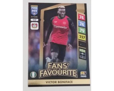 ADRENALYN FIFA 365 2025 VICTOR BONIFACE BAYER 04 LEVERKUSEN Nº117 FANS´ FAVOURITE