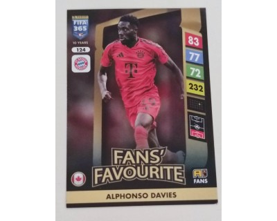 ADRENALYN FIFA 365 2025 ALPHONSO DAVIES FC BAYERN MÜNCHEN Nº124 FANS´ FAVOURITE