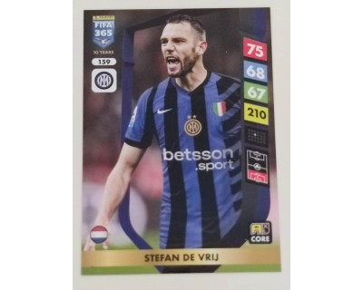 ADRENALYN FIFA 365 2025 STEFAN DE VRIJ FC INTERNAZIONALE MILANO Nº159