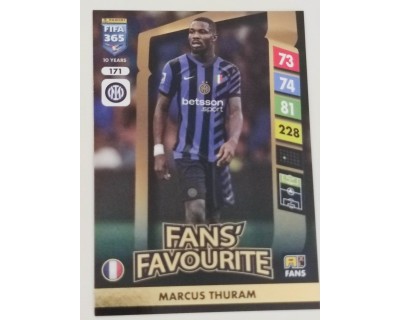 ADRENALYN FIFA 365 2025 MARCUS THURAM FC INTERNAZIONALE MILANO Nº171 FANS´ FAVOURITE