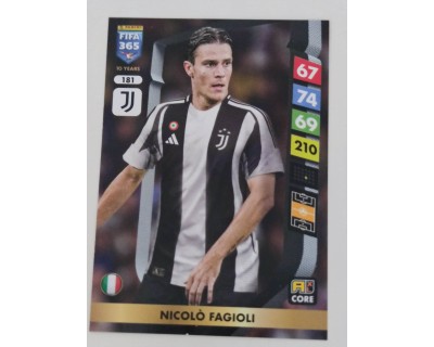 ADRENALYN FIFA 365 2025 NICOLO FAGIOLI JUVENTUS Nº181