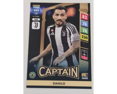 ADRENALYN FIFA 365 2025 DANILO JUVENTUS Nº183 CAPTAIN