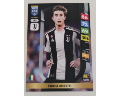 ADRENALYN FIFA 365 2025 FABIO MIRETTI JUVENTUS Nº185