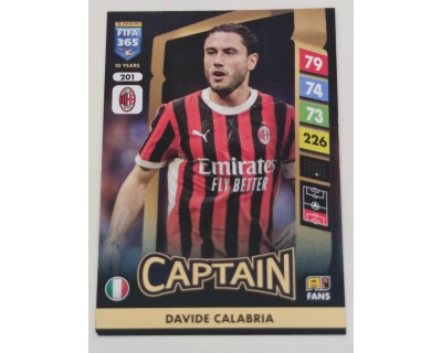 ADRENALYN FIFA 365 2025 DAVIDE CALABRIA AC MILAN Nº201 CAPTAIN