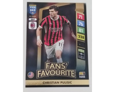 ADRENALYN FIFA 365 2025 CHRISTIAN PULISIC AC MILAN Nº207 FANS´ FAVOURITE