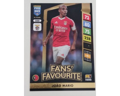 ADRENALYN FIFA 365 2025 JOAO MARIO SL BENFICA Nº250 FANS´ FAVOURITE