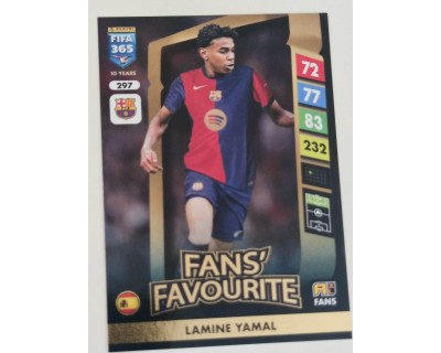 ADRENALYN FIFA 365 2025 LAMINE YAMAL FC BARCELONA Nº297 FANS´ FAVOURITE