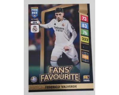 ADRENALYN FIFA 365 2025 FEDERICO VALVERDE REAL MADRID CF Nº304 FANS´ FAVOURITE