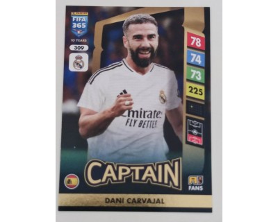 ADRENALYN FIFA 365 2025 DANI CARVAJAL REAL MADRID CF Nº309 CAPTAIN