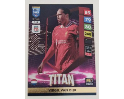 ADRENALYN FIFA 365 2025 VIRGIL VAN DIJK TITANS Nº317