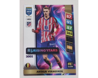 ADRENALYN FIFA 365 2025 ARTHUR VERMEEREN RISING STARS Nº412