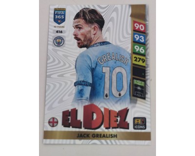 ADRENALYN FIFA 365 2025 JACK GREALISH EL DIEZ Nº416