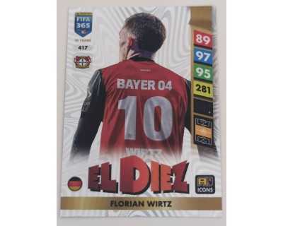 ADRENALYN FIFA 365 2025 FLORIAN WIRTZ EL DIEZ Nº417