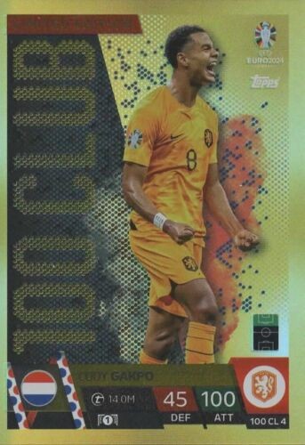 TOPPS MATCH ATTAX UEFA EURO 2024 CODY GAKPO 100 CLUB LIMITED EDITION Nº100CL4