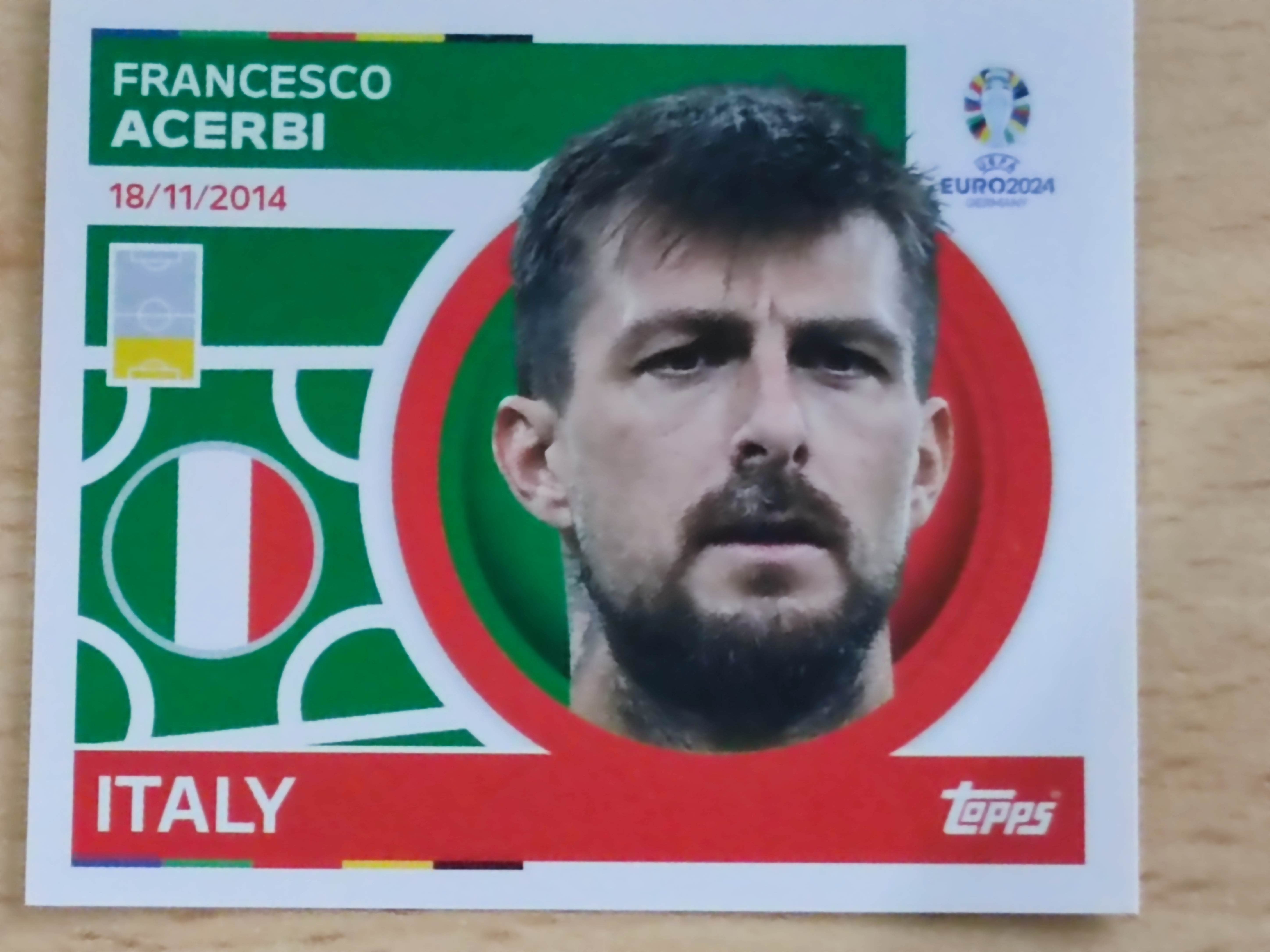Uefa Euro Germany 2024 ITALY FRANCESCO ACERBI Nº 6