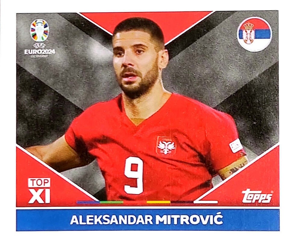 Uefa Euro Germany 2024 GRUPO C ALEKSANDAR MITROVIC Nº SRB TOP 2