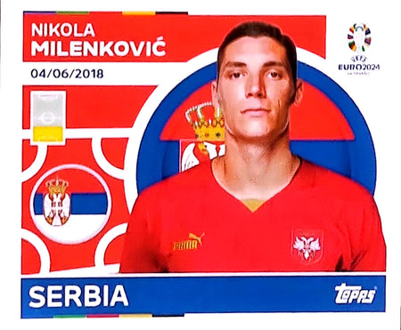 Uefa Euro Germany 2024 SERBIA NIKOLA MILENKOVIC Nº 8