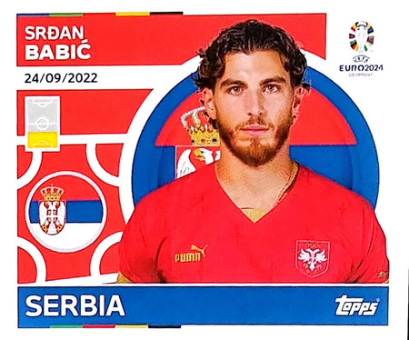 Uefa Euro Germany 2024 SERBIA SRDAN BABIC Nº 10