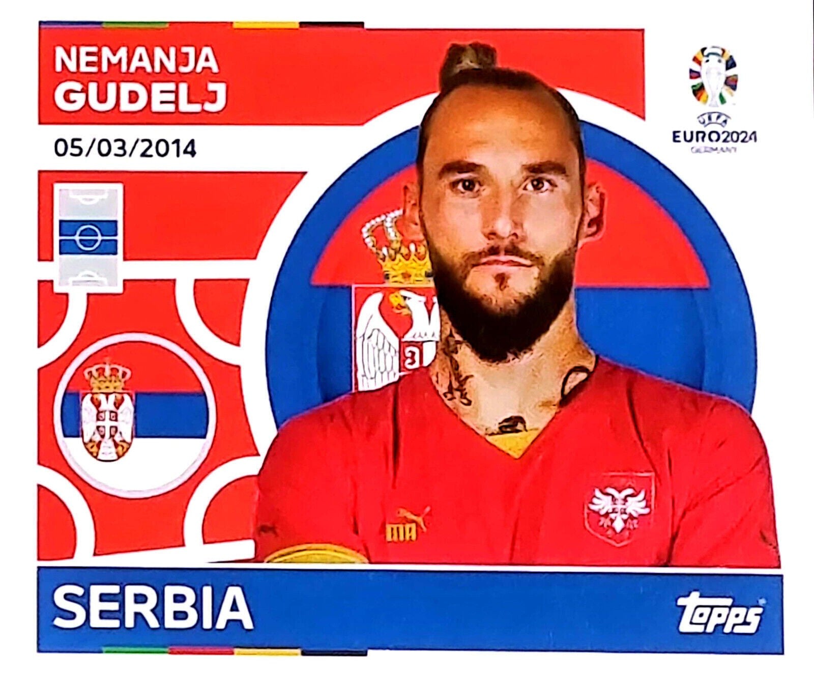 Uefa Euro Germany 2024 SERBIA NEMANJA GUDELJ Nº 12