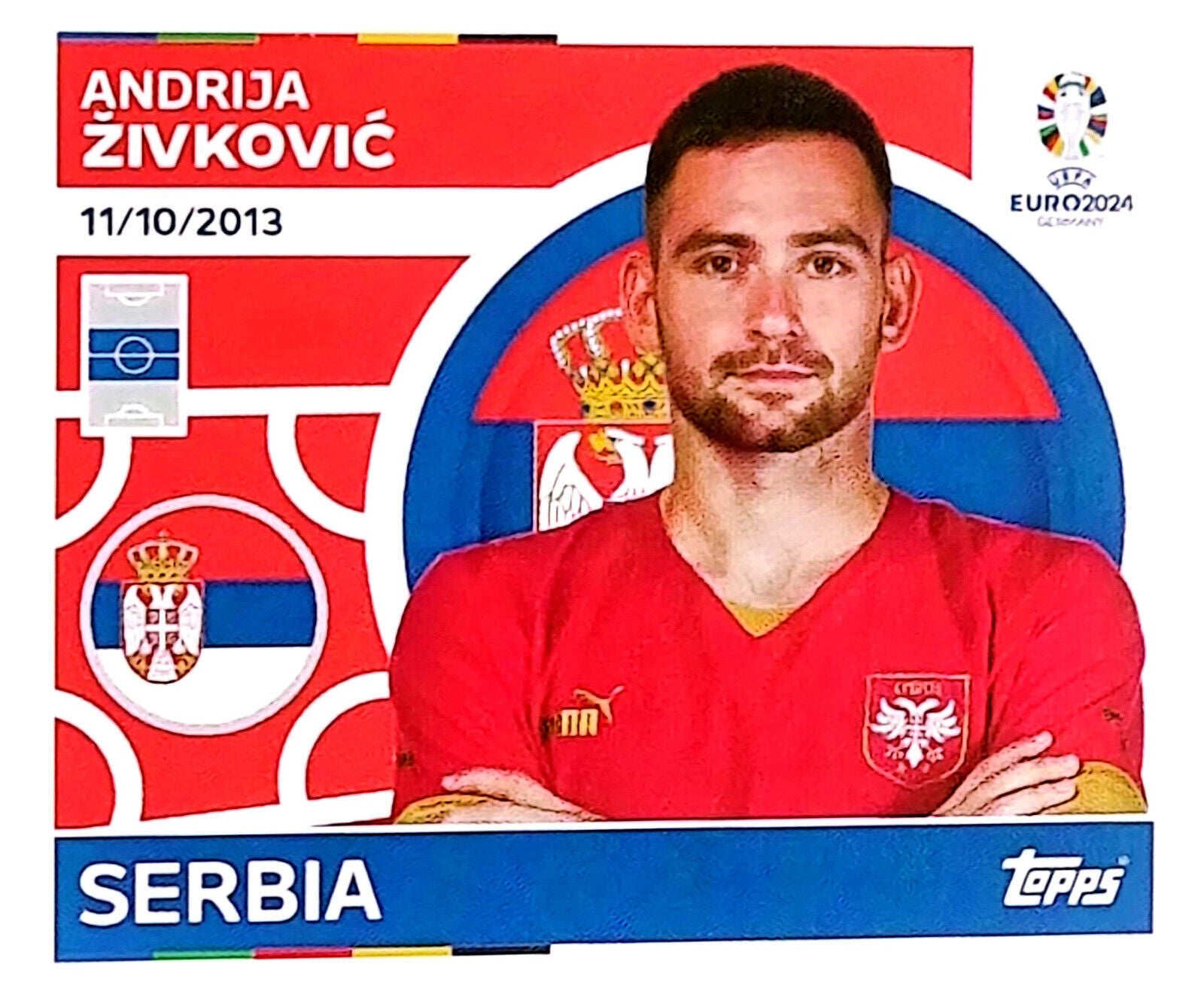 Uefa Euro Germany 2024 SERBIA ANDRIJA ZIVKOVIC Nº 19