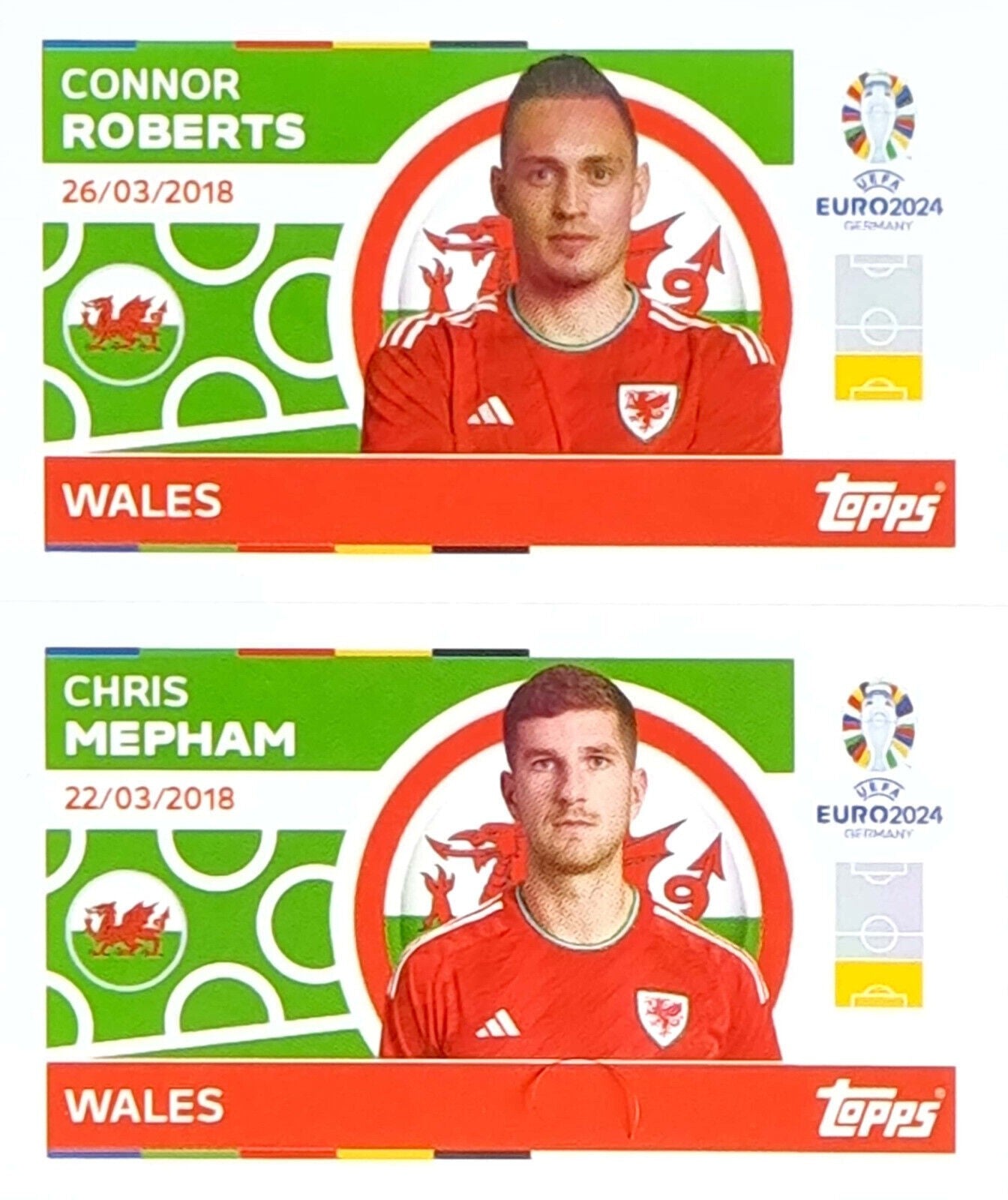 Uefa Euro Germany 2024 GRUPO D WALES ROBERTS - MEPHAM Nº 6 - 7