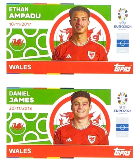 Uefa Euro Germany 2024 GRUPO D WALES AMPADU - JAMES Nº 12 - 13