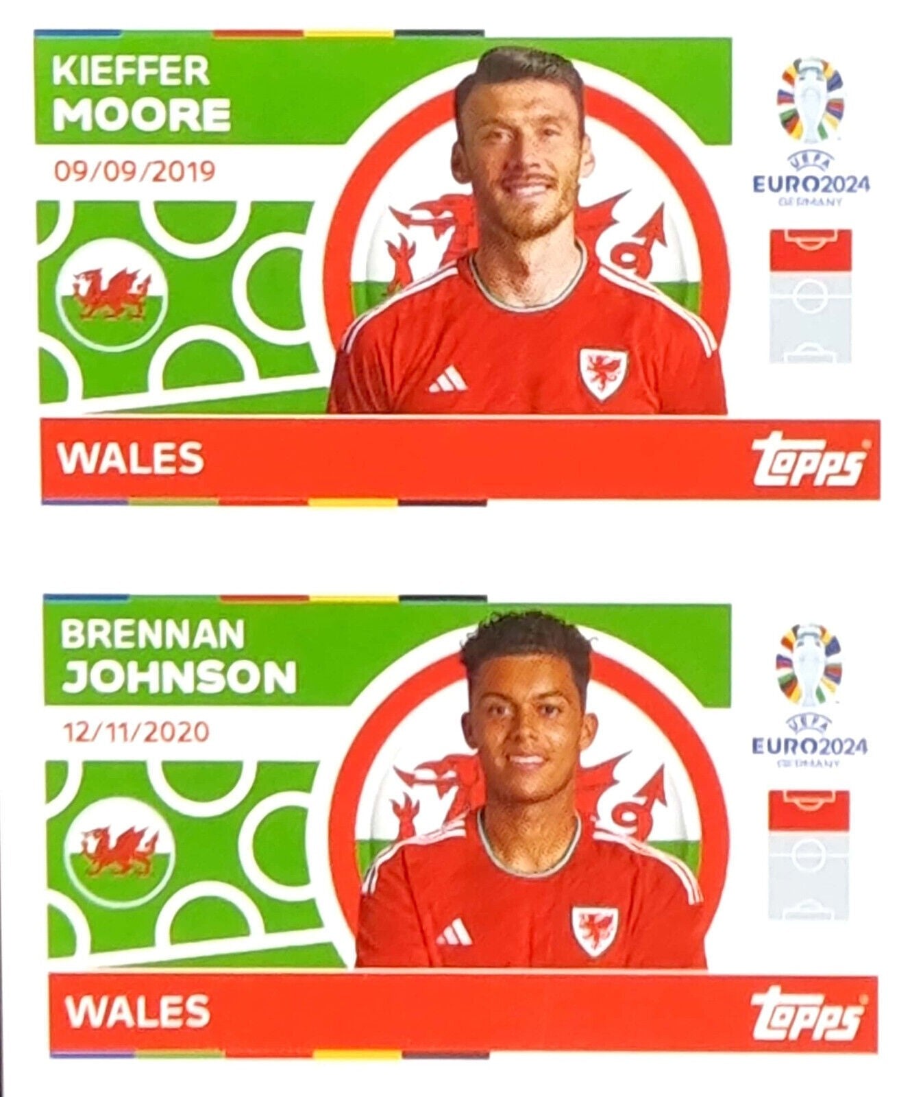 Uefa Euro Germany 2024 GRUPO D WALES MOORE - JOHNSON Nº 14 - 15