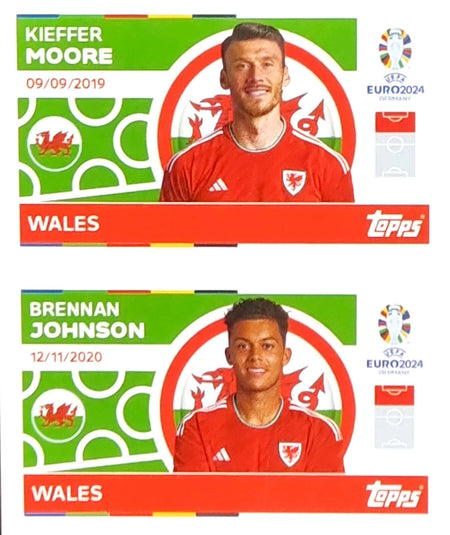 Uefa Euro Germany 2024 GRUPO D WALES MOORE - JOHNSON Nº 14 - 15