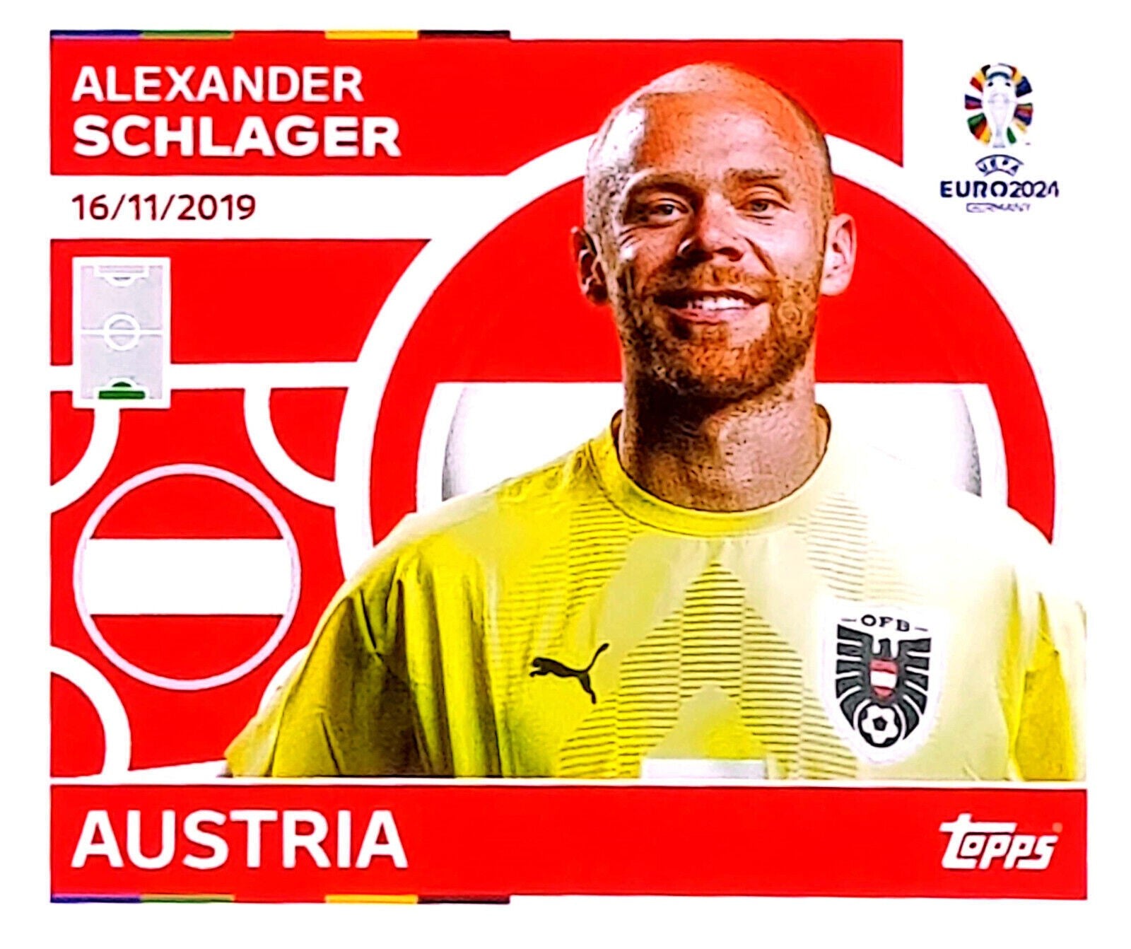 Uefa Euro Germany 2024 GRUPO D AUSTRIA ALEXANDER SCHLAGER Nº 4