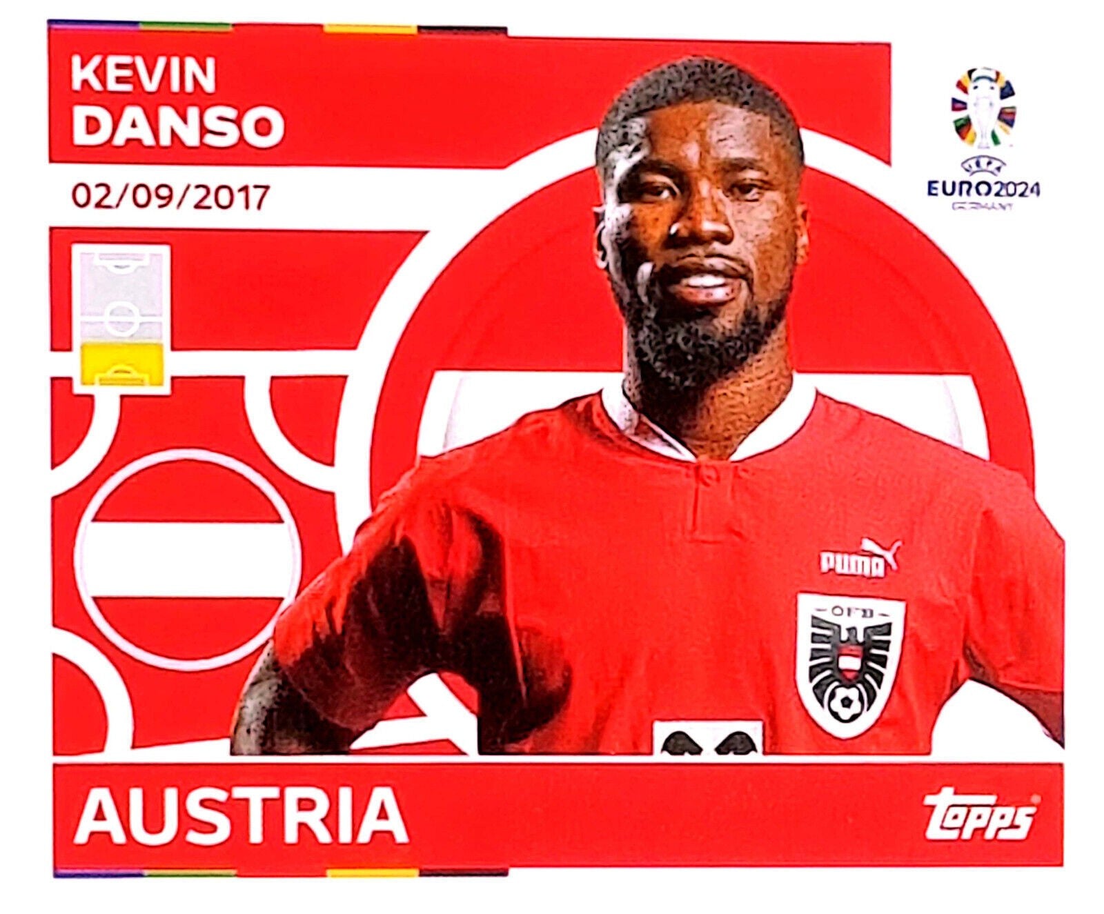 Uefa Euro Germany 2024 GRUPO D AUSTRIA KEVIN DANSO Nº 9