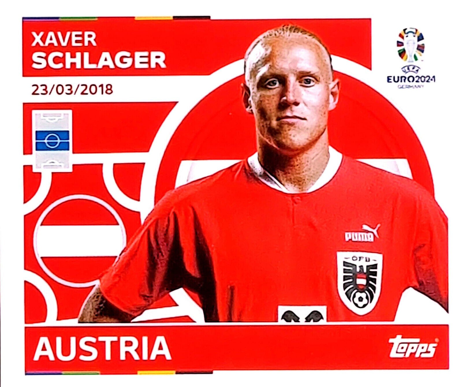 Uefa Euro Germany 2024 GRUPO D AUSTRIA XAVER SCHLAGER Nº 13