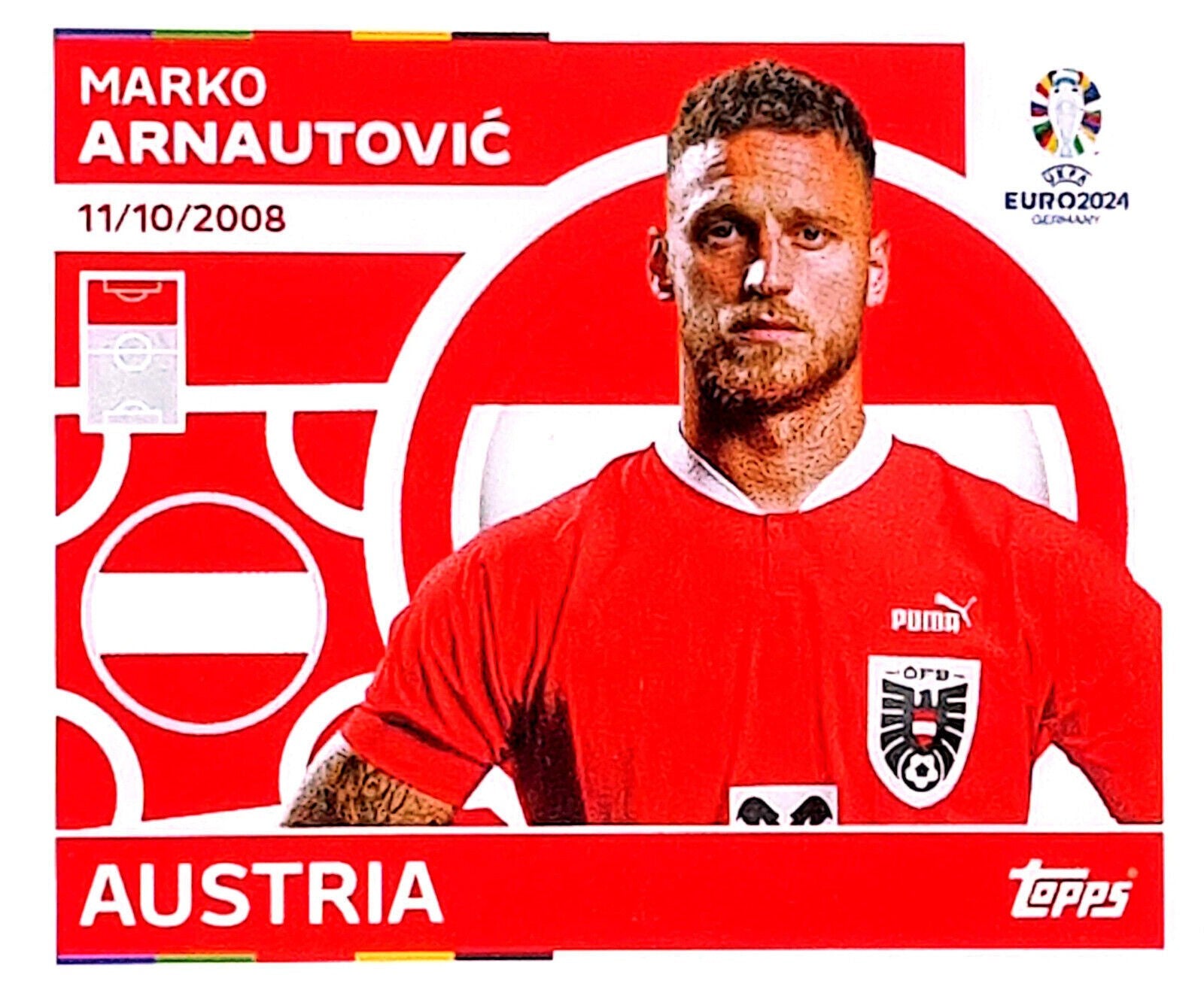 Uefa Euro Germany 2024 GRUPO D AUSTRIA MARKO ARNAUTOVIC Nº 18