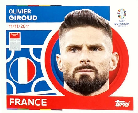 Uefa Euro Germany 2024 GRUPO D FRANCE OLIVIER GIROUD Nº 18