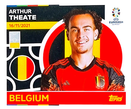 Uefa Euro Germany 2024 GRUPO E BELGIUM ARTHUR THEATE Nº 8