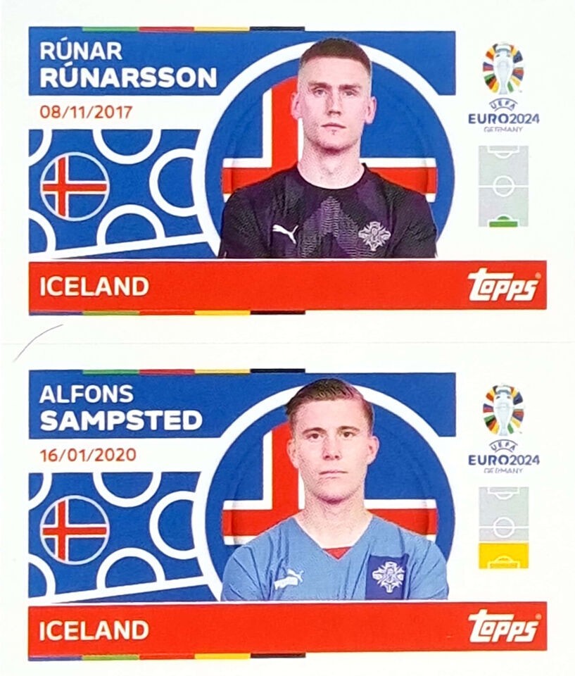 Uefa Euro Germany 2024 GRUPO E ICELAND RUNARSSON - SAMPSTED Nº 2 - 3